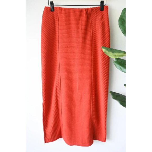 Band of the Free BOG Collective NWT Textured Maxi Skirt Sz Large Womens Orange - Picture 2 of 12